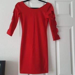 Red bodycon dress